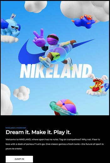 emerging tech example: nikeland