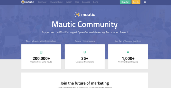 Marketing automation tool example: Mautic