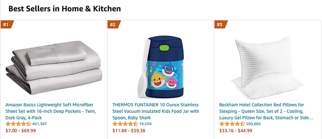 what to sell on amazon example: home and kitchen products