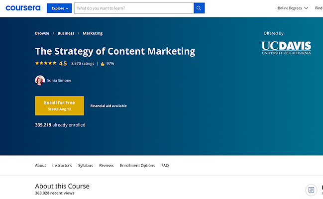 social media marketing course: uc davis 