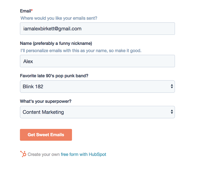 best lead gen tools: hubspot forms