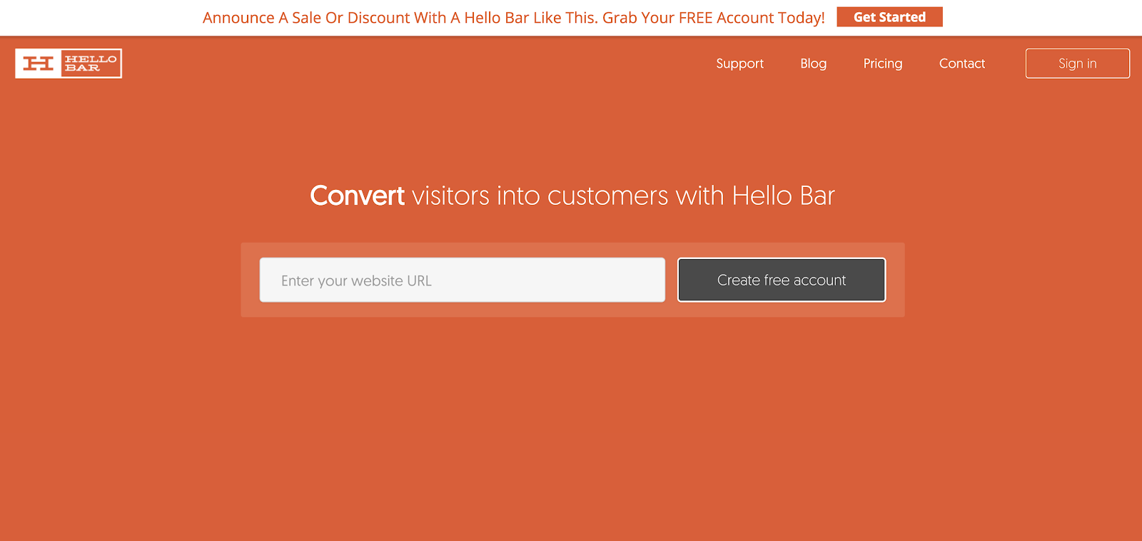 best lead generation tools: Hello Bar