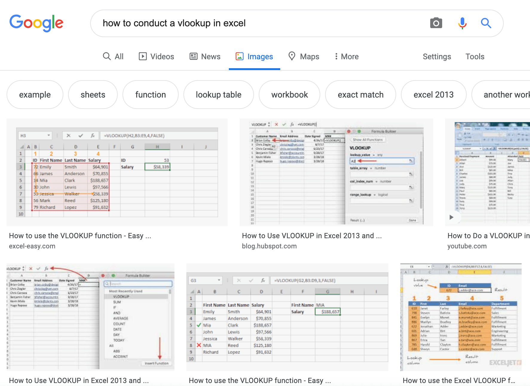 how to conduct a vlookup in excel image results page