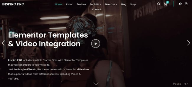 wordpress video themes 2022, Inspiro PRO