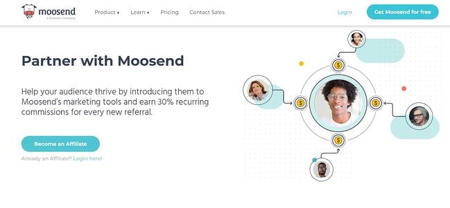 best affiliate programs: moosend