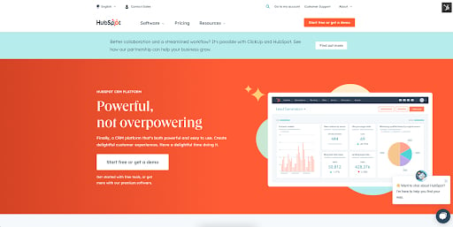 HubSpot homepage web design