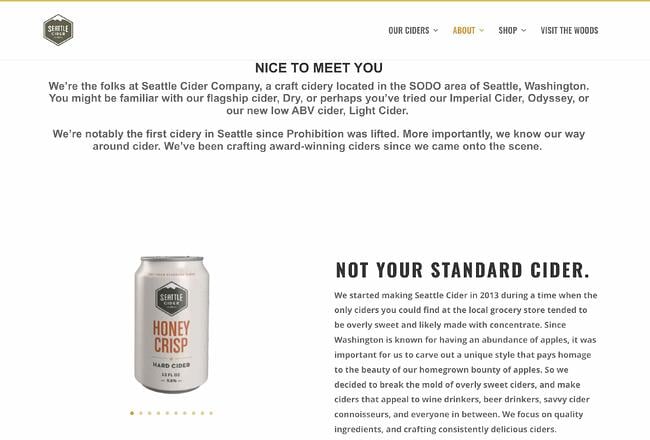 Company Profile Examples: seattle cider