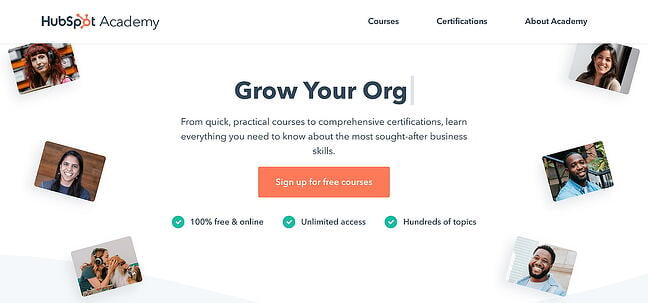 online marketing course: HubSpot Academy