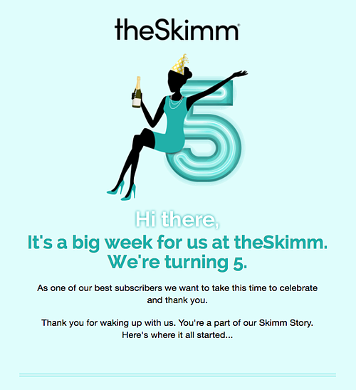 best email marketing campaign examples: theskimm