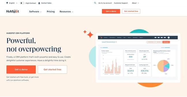 homepage design ideas, hubspot