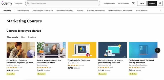 udemy online marketing course