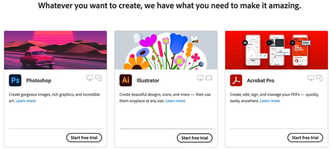 product ecosystem example: Adobe 