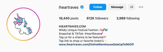 Creative Instagram bio ideas, iheartraves