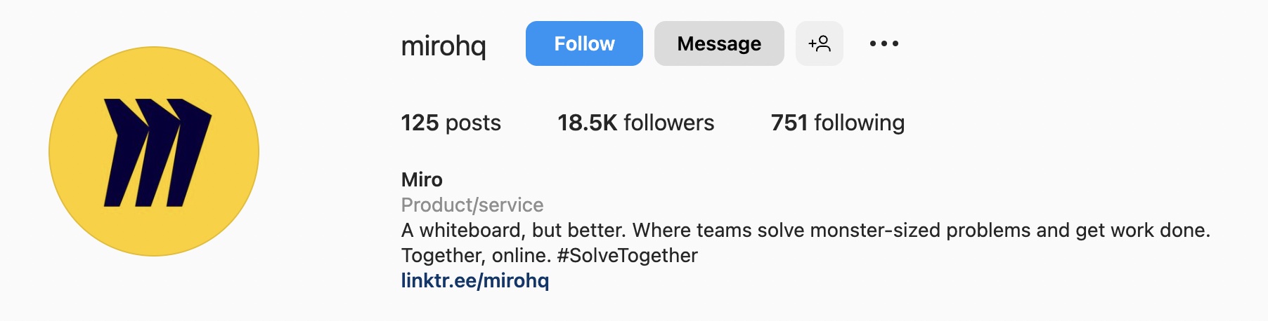  Instagram bio ideas for SaaS businesses, miro