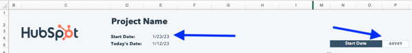 how to make a gantt chart: step 2.1 - configure the gantt chart with your start date