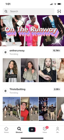 International social media platforms, TikTok user interface to compare with Douyin.