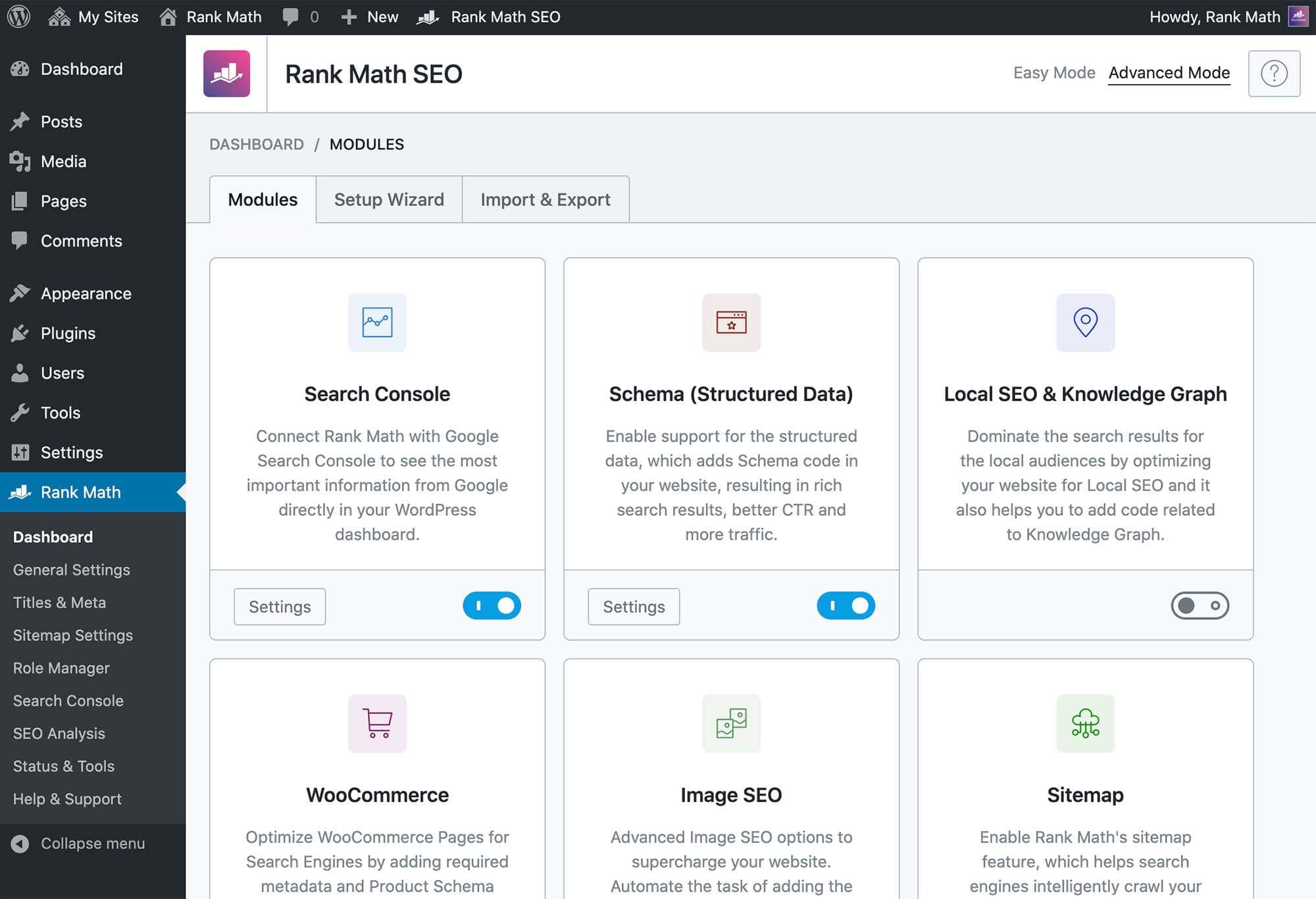 internal linking tools, rank math