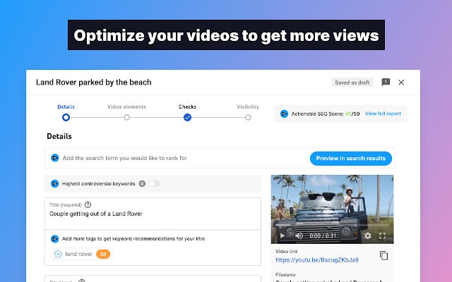 YouTube SEO tools: VidIQ