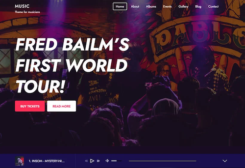 WordPress podcasting theme: Music