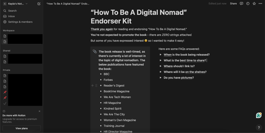 Notion book promotion screenshot